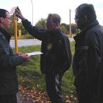 Hartmut Fehr (Biologe) im Gespräch mit Heinz Füser und Josef Wagner. v.l.