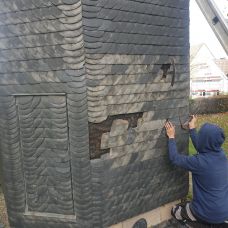 Reparaturarbeiten im unteren Teil